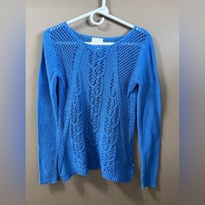 Anthropology Between Me & You Elegant Blue Women's Knit Sweater